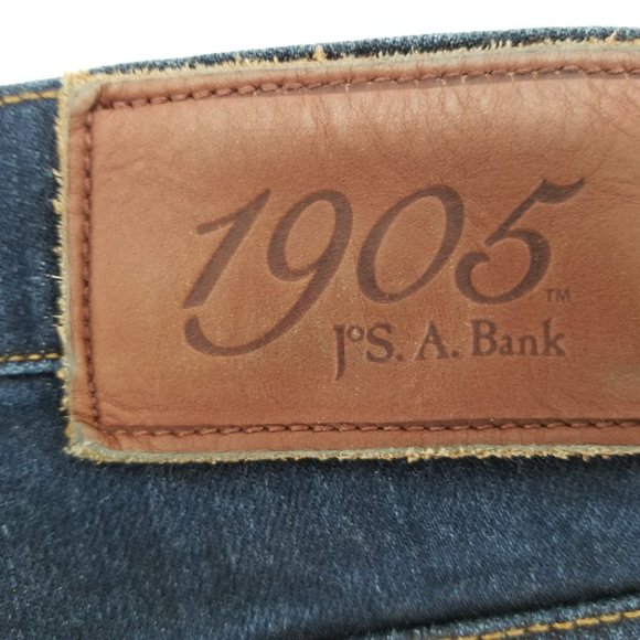 JoS. A. Bank 1905 Men's Tailored Fit  Dark Blue Straight Leg Jeans Size 40 x 29 - Picture 4 of 6